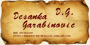 Desanka Garabinović vizit kartica